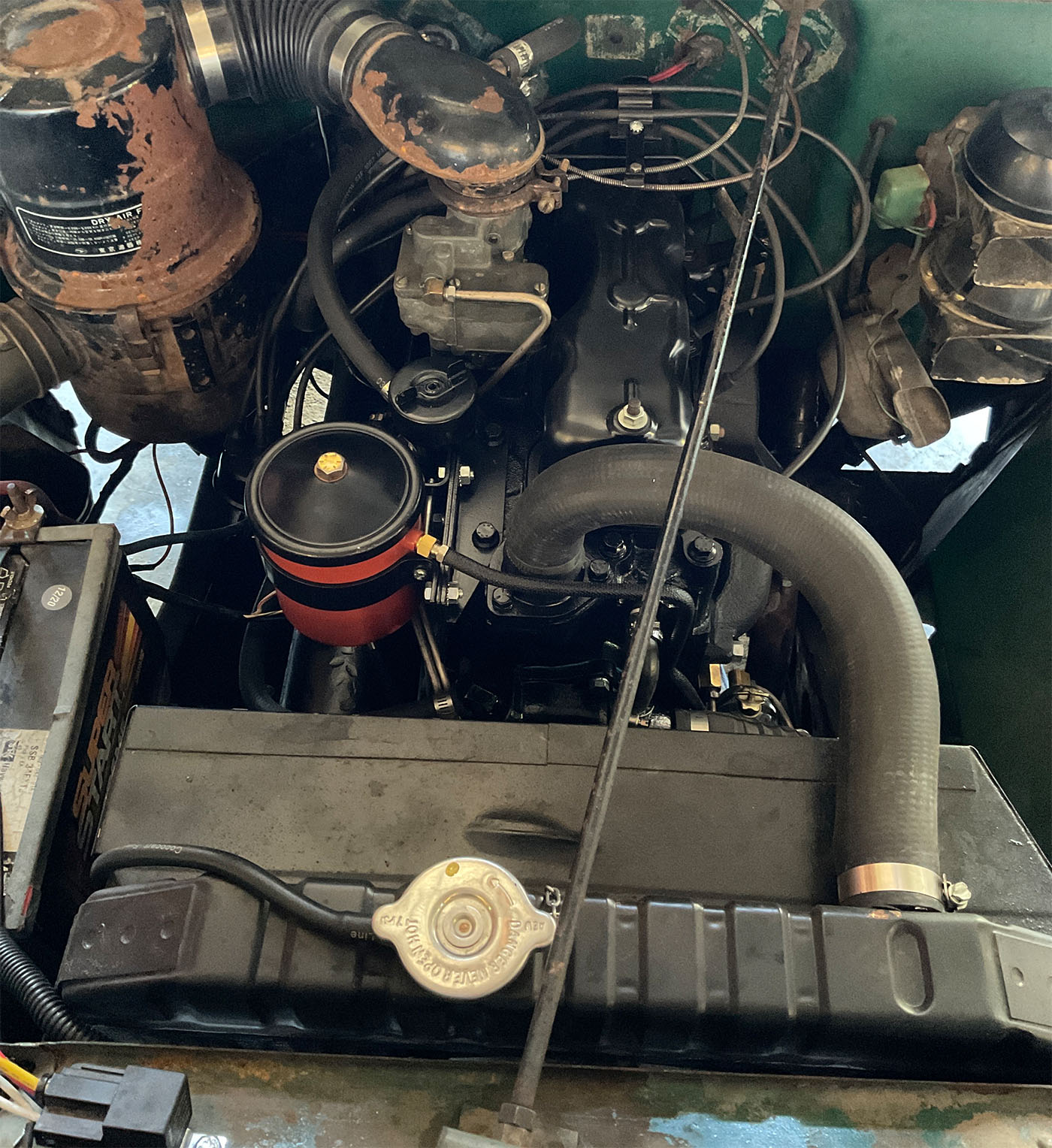 Willys America service bay in Cazadero, California